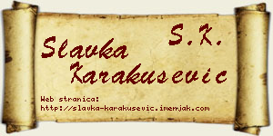 Slavka Karakušević vizit kartica